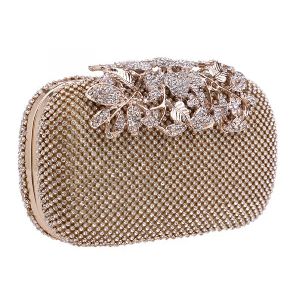 Bolsa Feminina De Mão Cristal Strass Casamento Mulheres Luxo