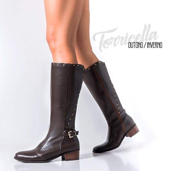 Bota montaria couro cano longo- torricella
