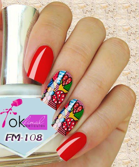 Adesivos para Unhas Mod.Romero Brito Cód.Fm -108