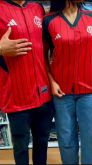 *KIT CASAL CAMISA FLAMENGO DE BOTÃO PRIMEIRA LINHA*