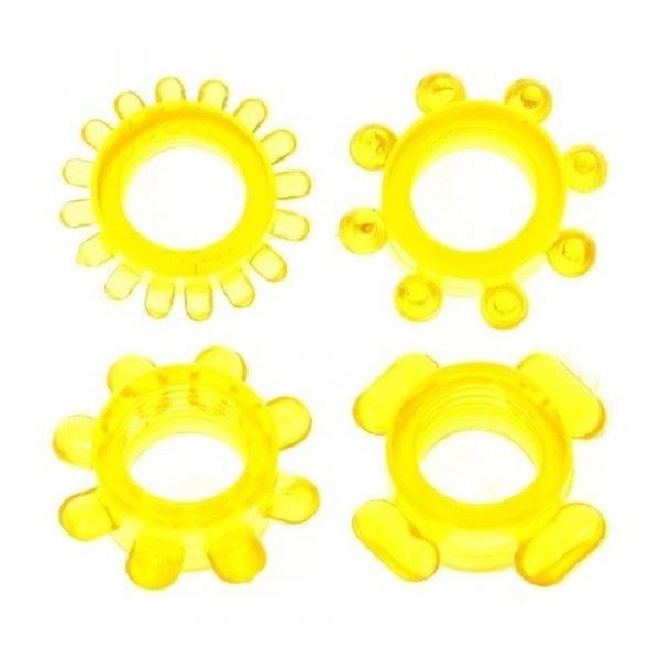 Anel Mega Stretch Silicone Amarelo