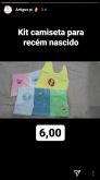 Kit camiseta para recém nascido c/3 pcs m/f tam único