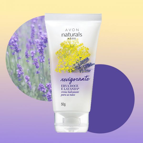 AVON Naturals Erva Doce e Lavanda Creme Hidratante para as Mãos 50 g