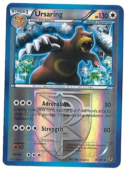 Pokemon Ursaring Reverse Foil Plasma Blast