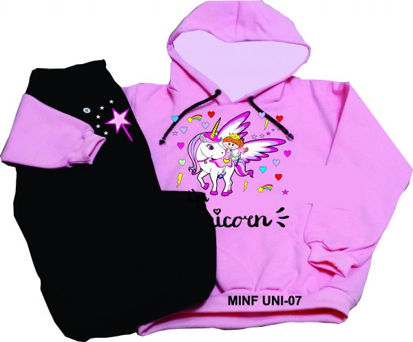 CONJUNTO MOLETOM INFANTIL I'M A UNICORN COD.:07 (8 AO 12 ANOS)
