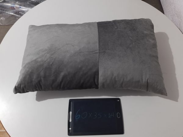 Almofada Tecido Suede Cinza - 60x35x14