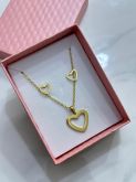 *kit brinco+colar aço inoxidável*