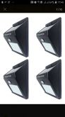 Luminária Solar 20 Leds Sensor De Presença E Movimento Kit 4