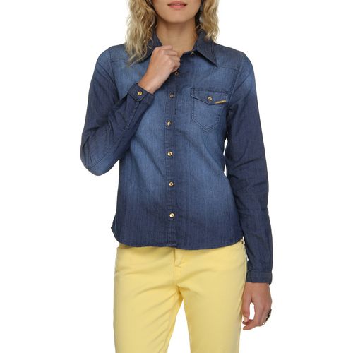 Camisa Jeans Puramania Roma - Azul / 2x de R$ 39,95 sem juros