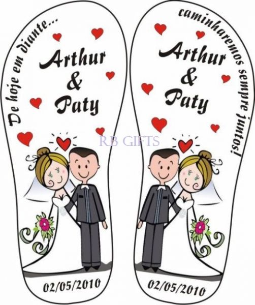 Kit com 100 chinelos personalizados