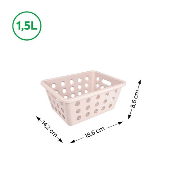 Cesta Organizadora Coza One Bege 1,5 Lts.