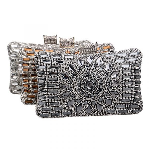 Bolsa Feminina De Mão E Ombro Com Diamantes Para Casamento
