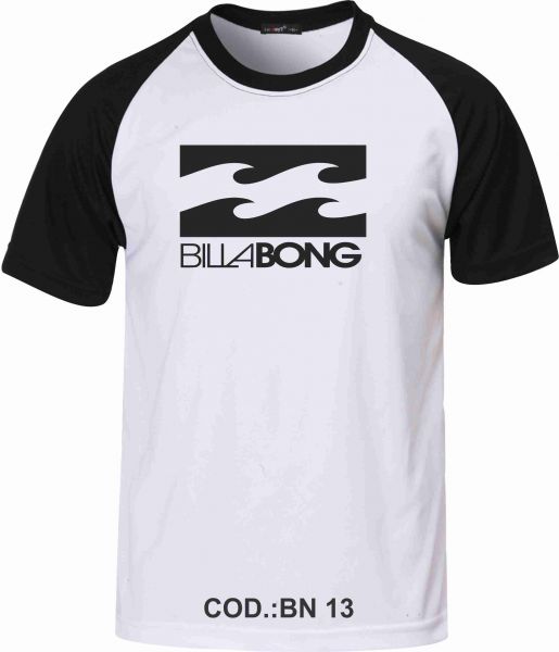 CAMISETA BILLABONG BRANCA COM PRETO