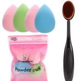 Kit 1 pincel oval + 4 Esponjinhas