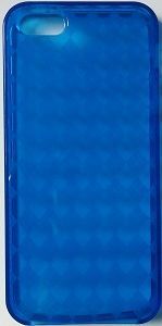 CASE TRANSPARENTE AZUL DETALHES PARA IPHONE 5 E 5S