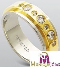 C740-C440 - alianças de ouro 18k, com brilhantes - Marca cpl