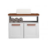 Balcao Aco Dpl Bx Nicho Sup Natura Branco.Nogueira Bertolini
