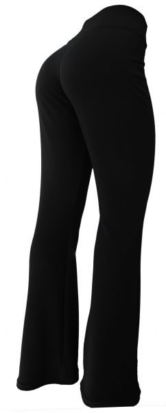 Calça feminina preta EXGGII(60/62) em malha crepe, tecido elegante de excelente qualidade