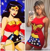 Vestido model Mulher maravilha