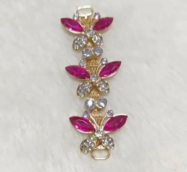 cabedal borboletinha pink