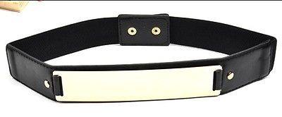 Cinto de elástico com detalhe metalizado