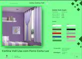 Cortina Voil Lisa 1,80x2,70m sem Black Out Cores Sortidas Pena Verde