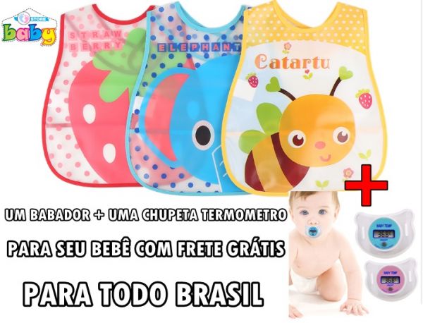 1 BABADOR + 1 CHUPETA PARA SEU BEBÊ COM FRETE GRÁTIS