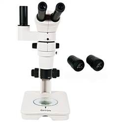 Microscópio Eletereoscópico Trinocular, Zoom 0,8 x -8x Objetiva Plana-CS/AT-TNE 100T