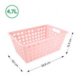 Cesta Organizadora Coza One Rosa 4,7 L