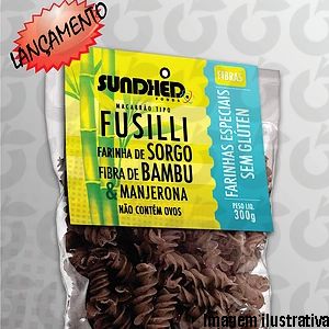 Macarrão Tipo Fusilli Farinha de Sorgo Fibra de Bambu e Manjerona 300 Gramas Sundhed