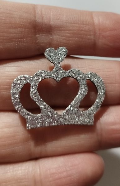 Coroa Princesa Prata (72 Adesivos)