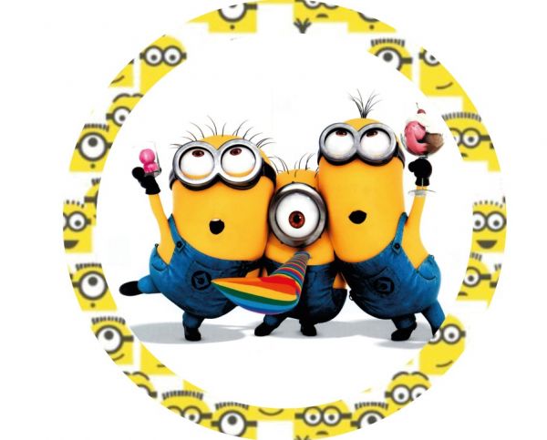 Papel Arroz Minions Redondo 007 1un