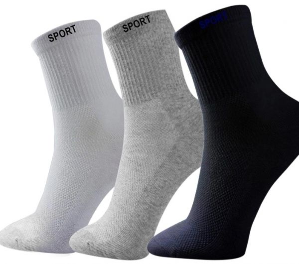 KIT MEIAS SPORT - 3 UNIDADES - CORES VARIADAS