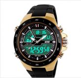Relógio Moda Impermeável Casual Quartz Digital e Analógico, Militar