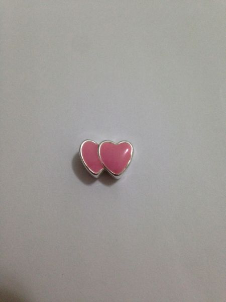 Coração duplo rosa bebê