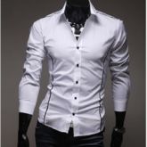Moda Luxo: Slim Fit Manga Longa. Frete Grátis.