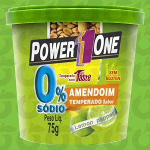 Amendoim Zero Sódio Sabor Limão 75 Gramas Power1One
