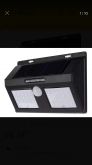 Lampada De Parede Com 32 Leds Energia Solar Luminária Preto