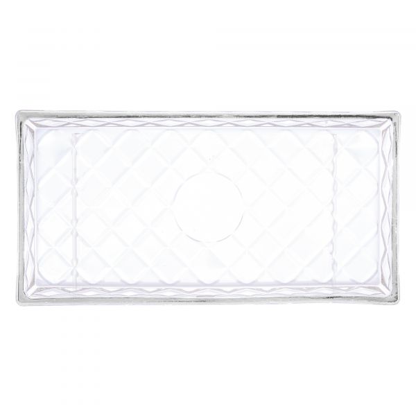 Travessa para Servir de Cristal Deli Diamond 28,5cm x 14,5cm x 2cm - Lyor