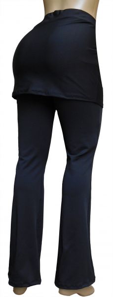 calça flare com saia plus (48/50-52/54), tecido poliéster 94% e elastano 6%, gramatura alta (360)