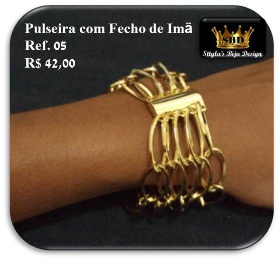 Pulseira com Fecho de imã ref.05 R$42,00
