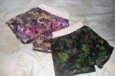 short estampado cintura alta com elástico no cós