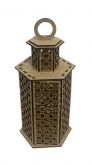 CÓD-FEG38 LANTERNA MARROQUINA 12X10X21 EM MDF CRU