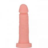 PRÓTESE PENIANA VERTEBRADA FEITA EM CYBER SKIN 17,5 CM X 3,8 CM COR BEGE