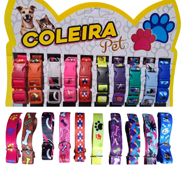 03  Cartela Com 10 Coleiras Cada. Cachorro Tam P (dbm Pet)