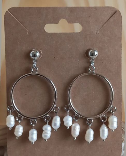 Brinco perola barroca