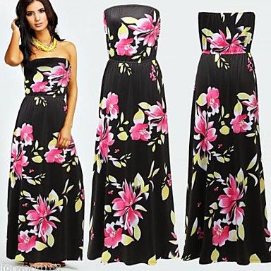 cópia da flor do partido sexy vestido longo das mulheres #02176636