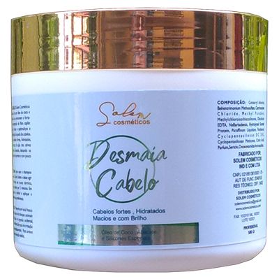 Máscara de hidratação DESMAIA CABELO 500g Solem.