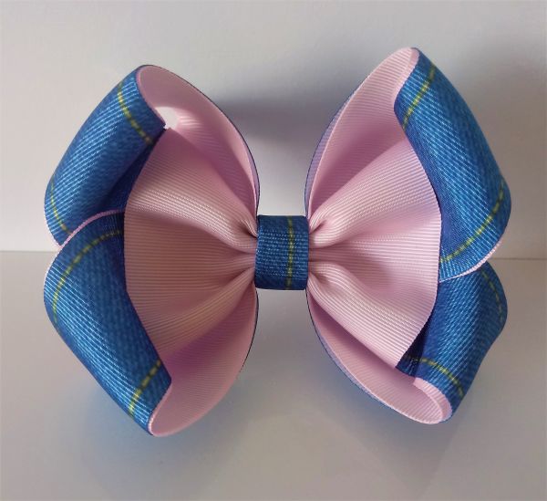 Laço Boutique Jeans Rosa bebe