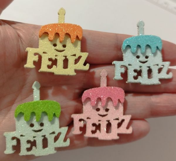 Bolo Feliz Colorido (48 Adesivos)